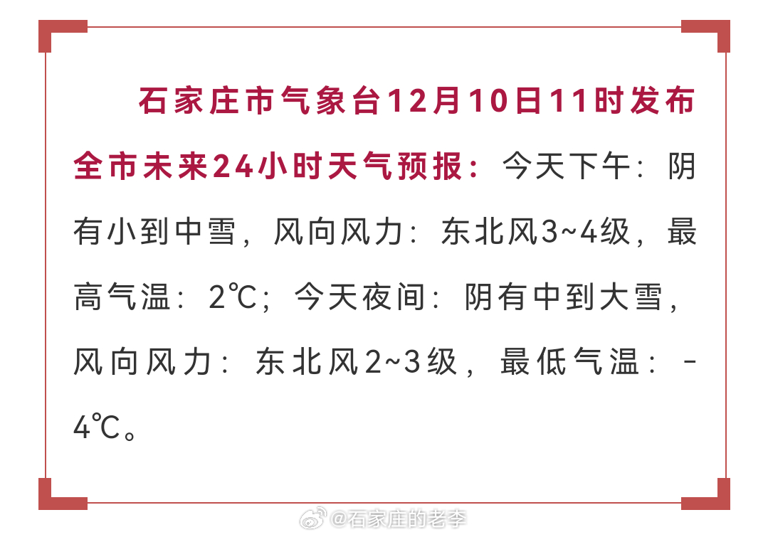 石家镇天气预报更新通知